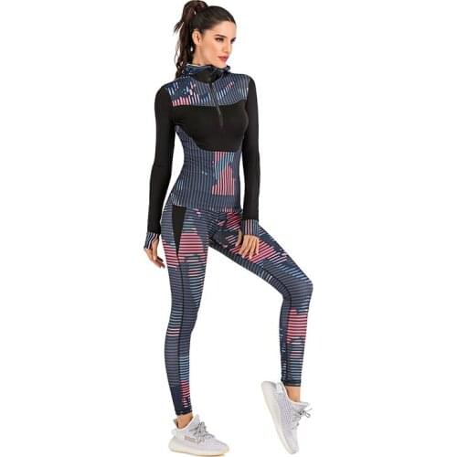 Women Yoga Suit Sweatsuit Quickly Dry Hoodie Jacket Sweatpant Bra Jogger Gym Workout Athletic Running Sport Clothing Sportswear
