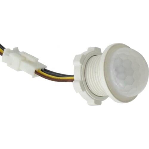 80-240V 40mm Adjustable White Infrared Light Motion Sensor Time Delay Home Lighting PIR Switch Led Sensitive