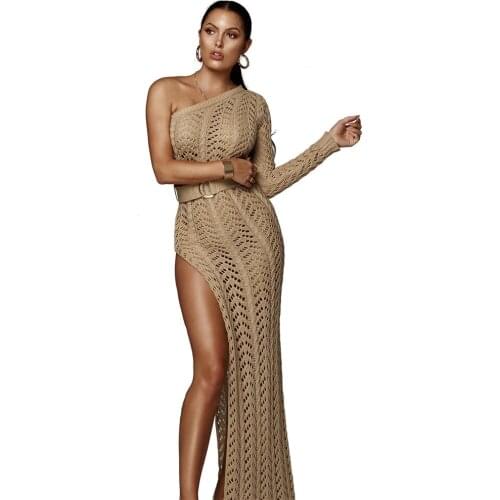 J-Bg Pink Fashionable Knitted Dresses