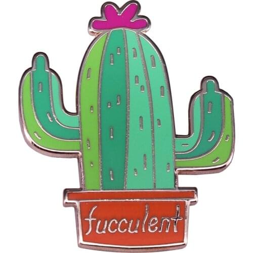 Beautiful Succulent Cactus Brooch Cute Gardener Chloroplastida Lover Gift