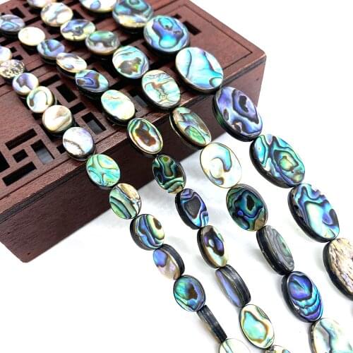 Natural Abalone Shell Beads Colorful Oval Discs Are Fashionable for Jewelry Making DIY Bracelet Necklace Jewelry Decoration