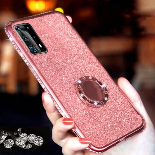 Soft Glitter Silicone Case for Xiaomi Redmi Note 10 Pro Max 10S 9T Coque Bling Diamond Tpu Cover Redmi 9AT 9C NFC 9T K40 Bumper