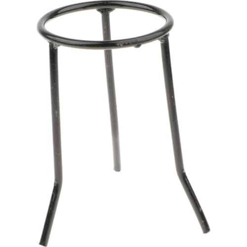 Lab Beaker Tube Heating Tripod Support Stand School Chemistry Experiment - 5.9'' Tall, Black