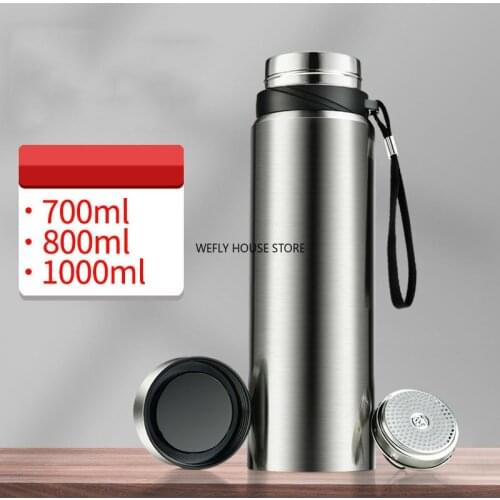 Stainless Steel Thermos Bottle 1000ml Business Vacuum Flask Travel Portable Thermos Insulated Bottles 700/800/1000ml