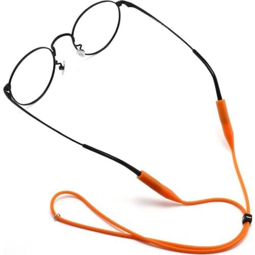 2021 New Candy Color Elastic Silicone Eyeglasses Straps Sunglasses Chain Sports Anti-Slip String Glasses Ropes Band Cord Holder