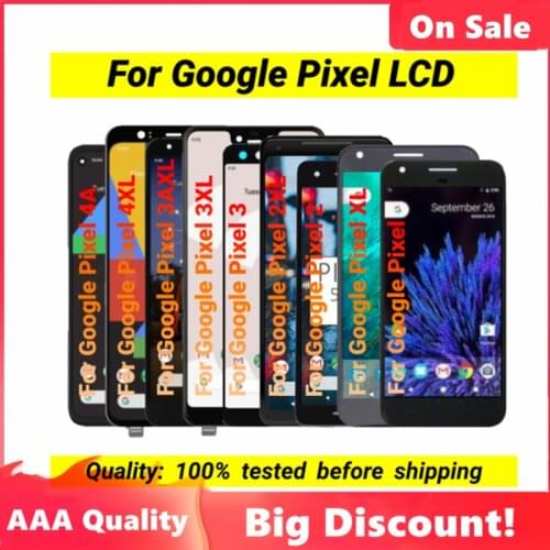 AAA Original AMOLED LCD For Google Pixel XL LCD 2 2XL 3 3XL 3A 3AXL 4 4XL 4A 5G 5 LCD Display Touch Screen LCD Panel Replacement