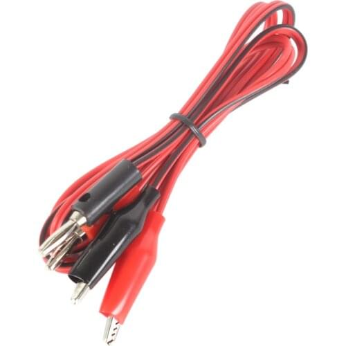 Connectors Terminals Cable 5A Banana Plugs To Crocodile Clamps Test Leads Line DC Power Supply Alligator Clips Cable Wire 1M