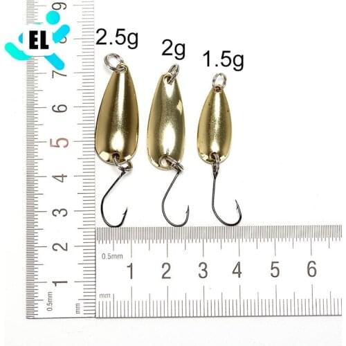 Gold Sliver 1.5g/2g/2.5g de belly Spoon Fishing Lure Single hook Fishing Spoon Spinner Bait Sea Fishing