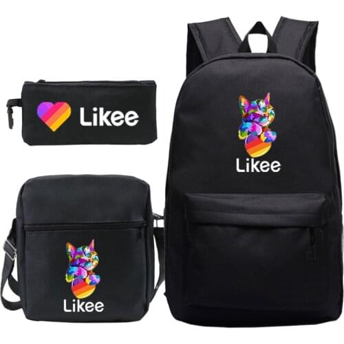 Likee Video Backpack for Teens Sac A Dos 3 PCS/set Mochila LIKEE Backpack School Bags for Teenage Girls Causal Bag Bookbag