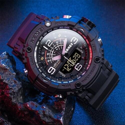SKMEI Sports Military Watch Men Waterproof Digital Quartz Large Dial Mens Watches Fashion Outdoor Student Man Wristwatch Relogio