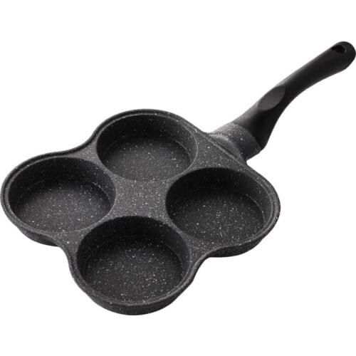 4 Hole Frying Pot Thickened Omelet Pan Non-Stick Egg Pancake Steak Pan Cooking Egg Ham Pans Breakfast Maker