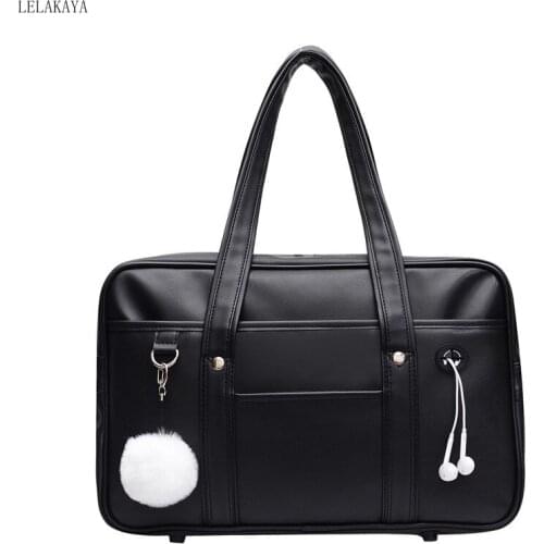 High School Student Scoolbag Casual JK Uniform Bag Anime Action Figure PU Leather Messenger Bags Bookbag Lovely Unisex Handbags
