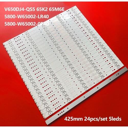 LED Backlight strip 5 lamp For 65"TV 65UH5500 5835-W65002-LR40 5835-W65002-0P40 5800 W65002 LR4 V650DJ4-QS5 65K2 65M6E LR10 0P10