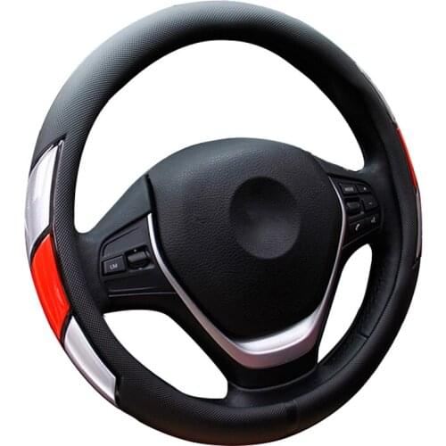 Reflective Sports Style Car Steering Wheel Cover Wrap For 37-38CM/14.5" -15" M Size Case Funda Volante Universal Car Accessories