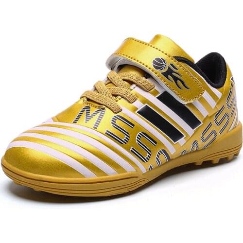 High Quality Boys Soccer Shoes Unisex Leather Kids Sneakers Child Sports Shoes Child Girls Football Shoes Boy Girl Trainer Foot