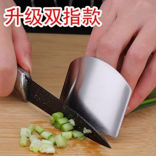 Stainless steel finger guard vegetable hand guard guard guard kitchen meat cutting guard hand guard