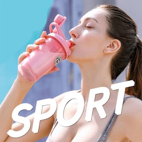 Woman Sport Whey Protein Pink Shaker Bottle Power Water Bottle Girl Leak Proof Gym Fitness Training Nutrition Bottle BPA Free