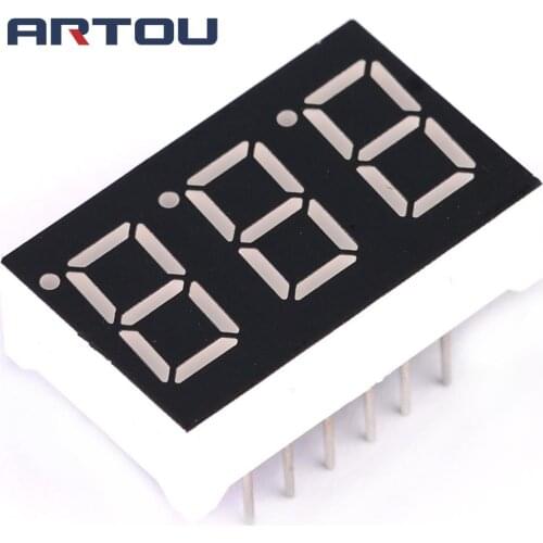 10PCS 0.36 inch 3 Bit Digital Tube Red Led Display Series Voltage Panel Common Cathode