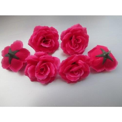 10pcs rose Color Small Tea Rose Diy Rose Flower Silk Flowers Artificial Flowers Heads For Home Wedding Decoration Flower Head