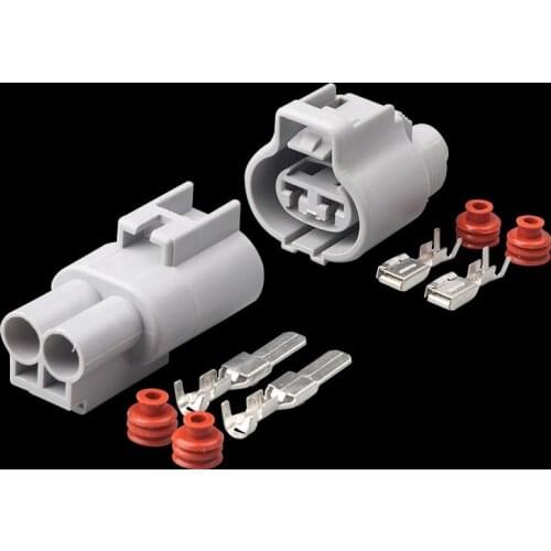 100 sets shhworldsea Female Male Auto 2 Pin Electronic Fan Connector Waterproof Use For Haima 176142-2 761