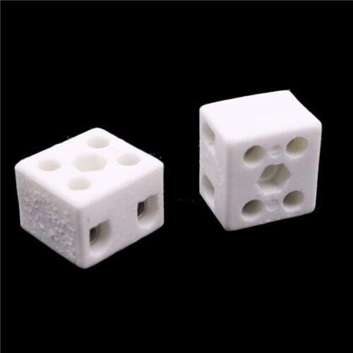15A-2P Ceramic Terminal 2-position Terminal 5-hole Ceramic Terminal 15A Ceramic Terminal Pin Jade