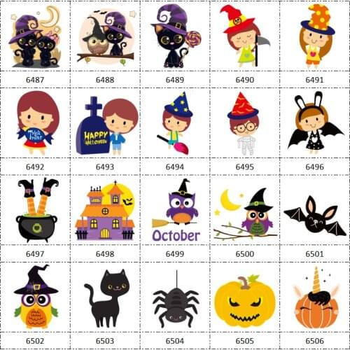 30 Pcs Planar Resin Flatback New Arrival Halloween Cartoon Resin for Crafts Jewelry Making Birthday Girl DIY Accessories