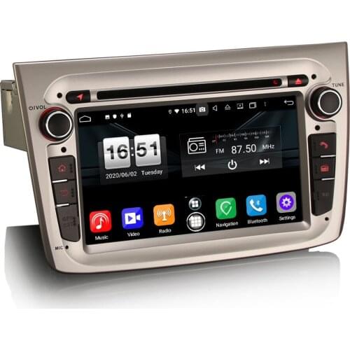 7" Android 10.0 OS Car DVD Multimedia Navigation GPS Radio System for Alfa Romeo Mito 2008-2019 with 2 UI Styles Unique Design