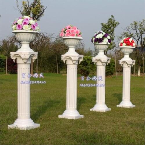 8pcs/lot wedding Plastic roman column fashion roman column outdoor wedding props supplies wedding road leads flower stands