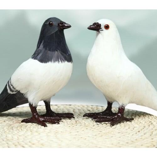 White Pigeon Wedding Decoration Simulation White Pigeon Home Living Room Decoration Bird Toy Car Decoration