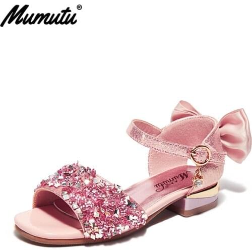 Odorless soft standard size children like girls breathable anti-wear casual light sequined Girls summer scandal MM1976