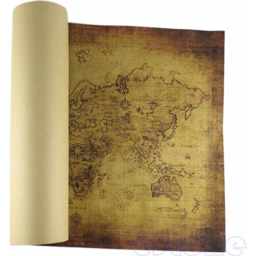 Large Vintage Style Retro Paper Poster Globe Old World Map Gifts 71x51cm