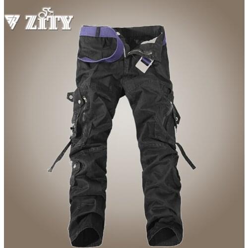 Men Tactical Cargo Pants Work Overalls Outdoor Hiking Male Casual Sweatpants Cotton Military Multi-pocket Trousers Joggers