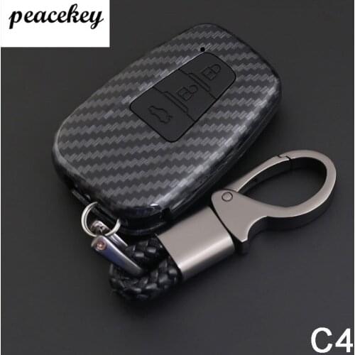 Carbon fiber Car Remote Key Cover Case For Toyota CHR C-HR Prado 2017 2018 Prius Camry Corolla RAV4 2018 Accessories
