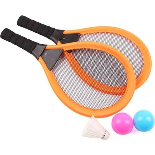 Kids Badminton Tennis Racket Outdoor Sport Toy Light Weight Racket with 3 Balls X3UA