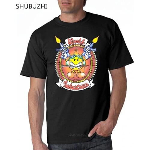 Vtg World Industries Flamebo T Shirt Blind Skateboards Hook Ups Reprint cotton tshirt men summer fashion t-shirt euro size