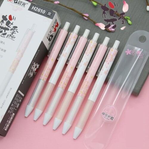 Gel Pen 0.5mm Black ink New Quality simple lovely Sakura student writing Smooth Neutral Pen Office School Stationery 2Pcs/lot
