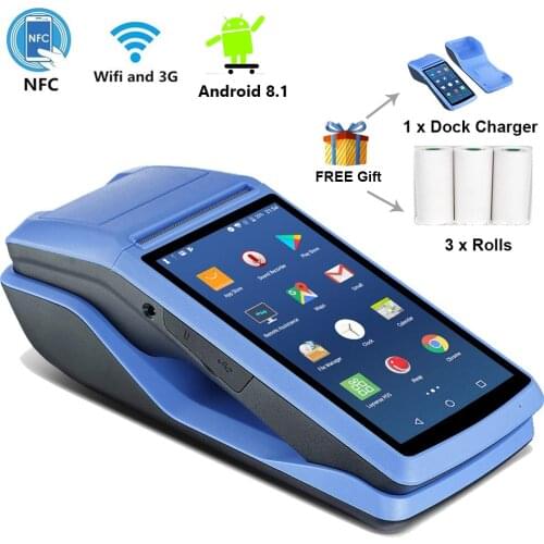 GZWEIOU Handheld POS With 58mm Receipt Printer PDA Android Mobile POS Terminal NFC