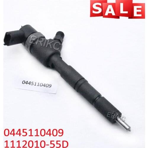 ERIKC 0 445 110 409 Diesel Fuel Injection 0445110409 Common Rail Injector 0445 110 409 For Bosch BAW Fenix FAW LD Truck 3.0D