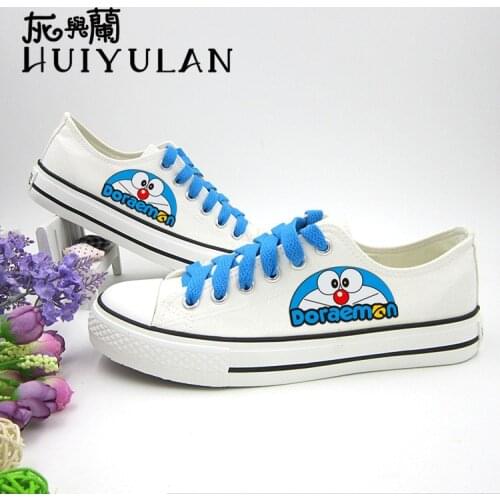 Anime Doraemon Canvas Shoes Casual Sneakers Student Low Top Sports Shoes Boy Girl Woman Man Shoes Spring Autumn