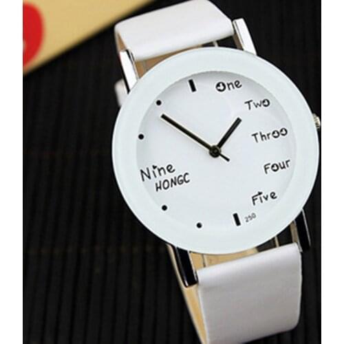 Fashion YA Men Sports Watch One Two Three Women Leather Wrist Watches Ladies Girls Hot Sale Casual Men Wristwatches 205