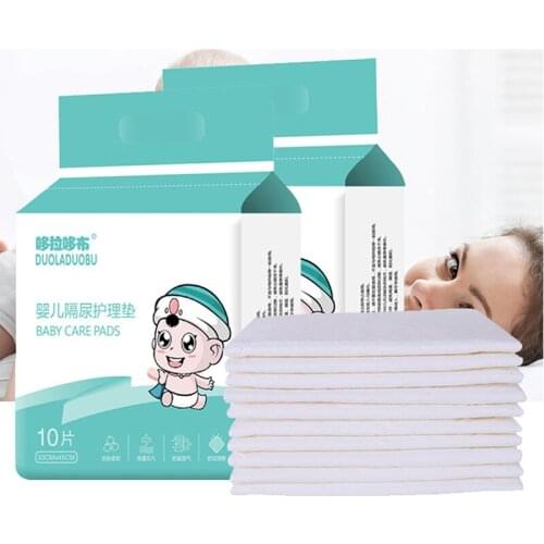 10Pcs/set Soft And Comfort White Disposable Non-woven Baby Waterproof Mattress With Diaper Pad Care Pad Baby Care
