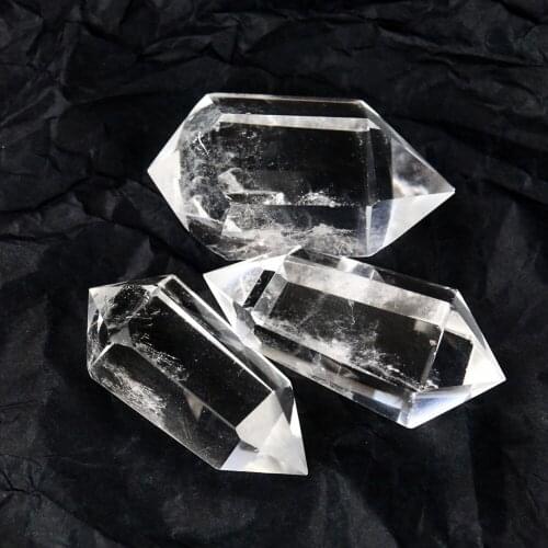 Natural White Crystal Rough Stone Crystal Specimen Hexagonal Prism Degaussing Purification Feng Shui Decor Home Collection Craft