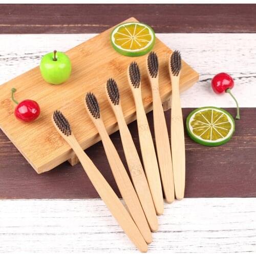NEW Natural Bamboo Toothbrush Bamboo Charcoal Toothbrush Low Carbon Bamboo Nylon Wood Handle Toothbrush Interdental brush