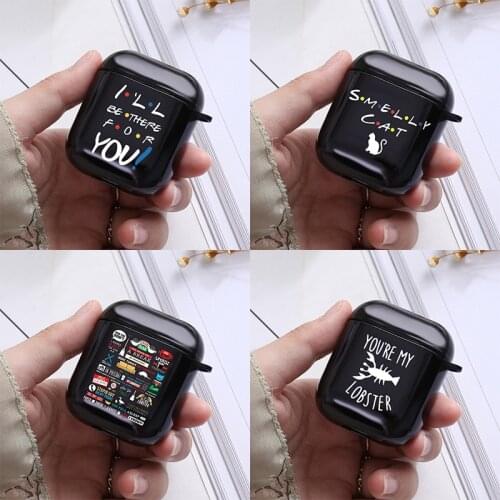 Clear Friends TV Show Soft Accessories Cover For Apple airpods Cases 1 2 Cute Wireless Earphone Accessories Black For Airpod