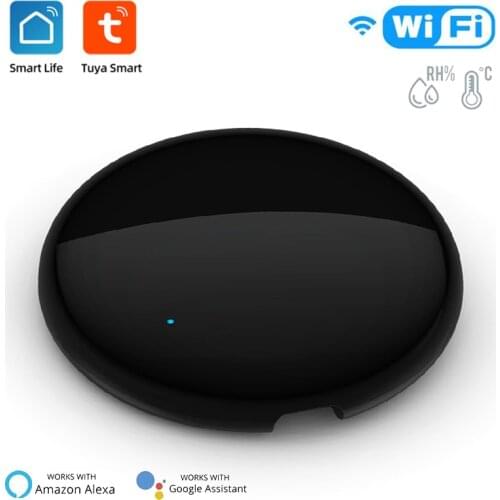 Tuya Smart Universal IR Remote WiFi With Temperature Humidity Sensor for Air Conditioner TV AC Works with Alexa,Google Home