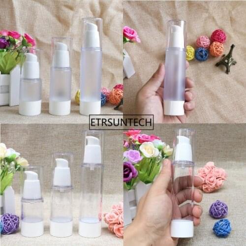 100pcs 15ml 30ml 50ml Empty Plastic Cosmetic Bottle Travel Liquid Bottles Airless Pump Vacuum Toiletries Container F2304