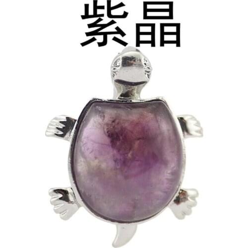 Variety of animal pendants high-quality natural tigers eye Opal alloy tortoise shape pendant necklace jewelry free shipping