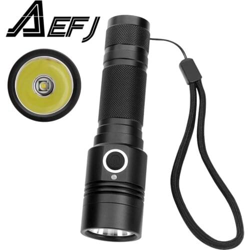 AEFJ LED Flashlight 18650 XML-T6 High Power 1100lm Lamp Torch Light Powerful Waterproof camp cycle
