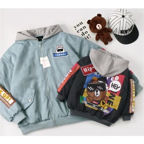 Tonytaobaby Winter Clothes New Baby Street Hip Hop Style Flight Jacket Parent Coat