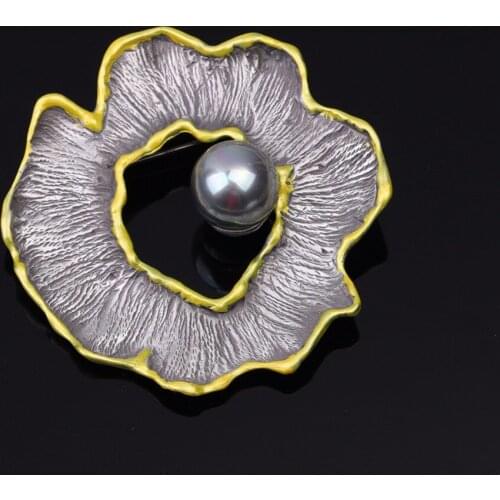 Vintage Big Flower Womens Brooches Pin Antique Corsage Jewelry With Simulated-pearl Lapel Pin and Brooch Men Suit Accessories